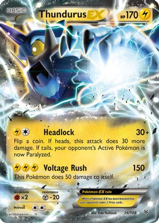 Thundurus EX (26) [XY - Roaring Skies] Holofoil - Deck Out Gaming