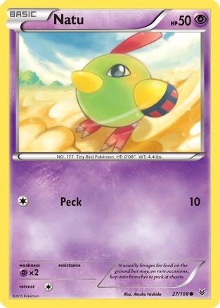 Natu (27) (27) [XY - Roaring Skies] Reverse Holofoil - Deck Out Gaming