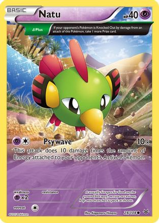 Natu (28 Delta) (28) [XY - Roaring Skies] Reverse Holofoil - Deck Out Gaming