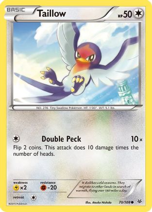 Taillow (70) [XY - Roaring Skies] Reverse Holofoil - Deck Out Gaming