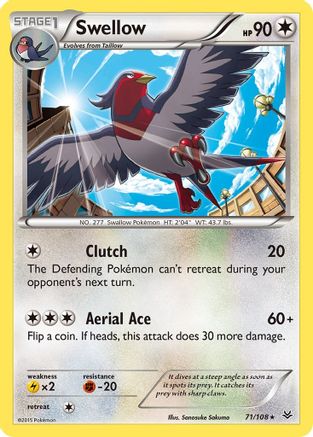 Swellow (71) (71) [XY - Roaring Skies] Reverse Holofoil - Deck Out Gaming
