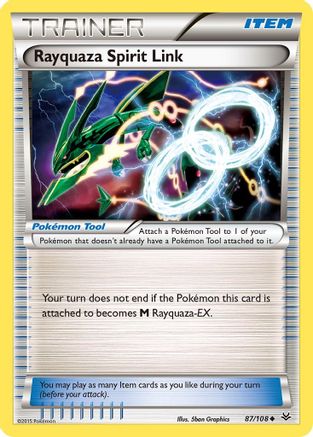 Rayquaza Spirit Link (87) [XY - Roaring Skies] Reverse Holofoil - Deck Out Gaming