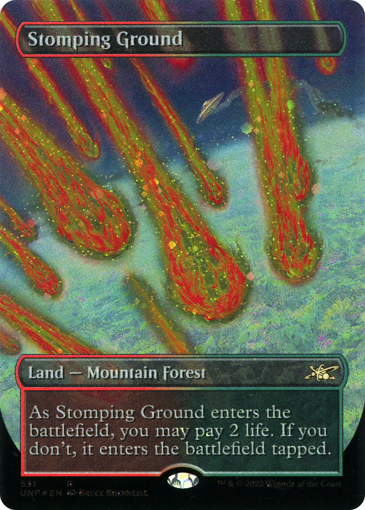 Stomping Ground (Borderless) (Galaxy Foil) (531) [Unfinity] foil - Deck Out Gaming