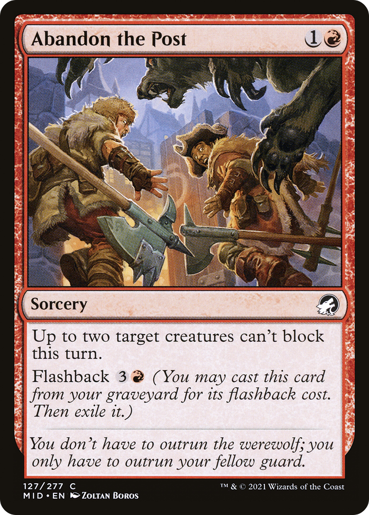 Abandon the Post (127) [Innistrad: Midnight Hunt] - Deck Out Gaming