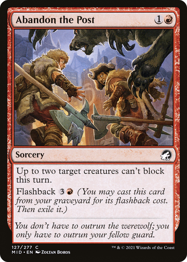 Abandon the Post (127) [Innistrad: Midnight Hunt] foil - Deck Out Gaming