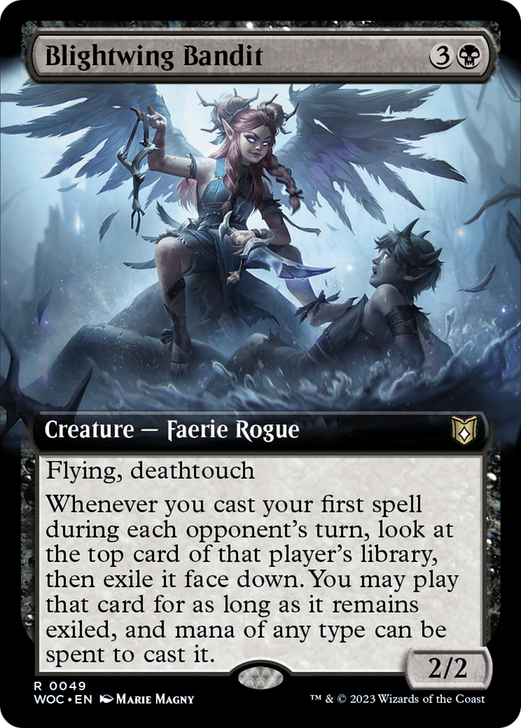 Blightwing Bandit (Extended Art) (49) [Wilds of Eldraine Commander] - Deck Out Gaming