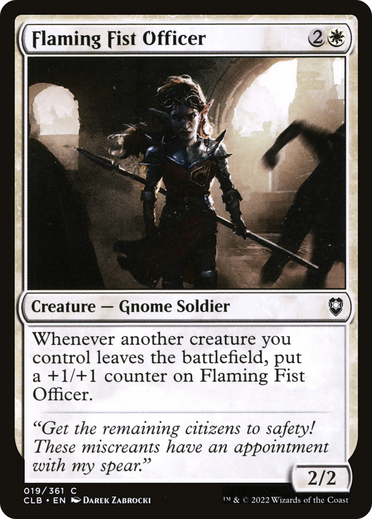 Flaming Fist Officer (19) [Commander Legends: Battle for Baldur's Gate] foil - Deck Out Gaming