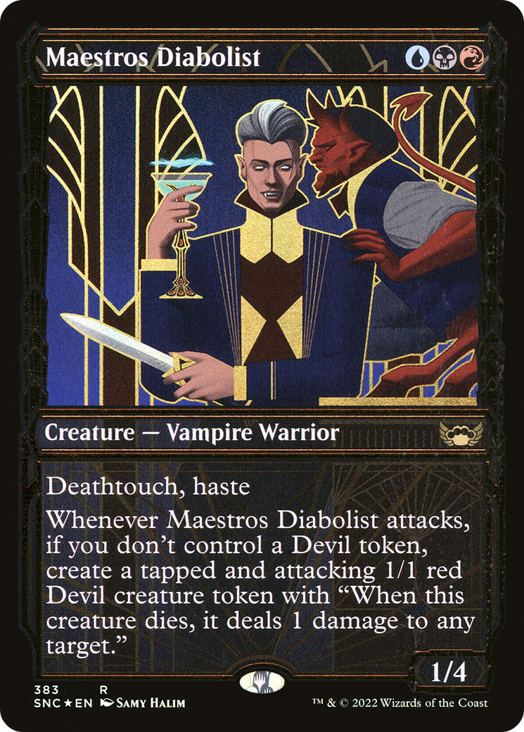 Maestros Diabolist (Gilded Foil) (383) [Streets of New Capenna] foil - Deck Out Gaming