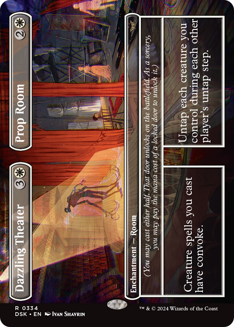 Dazzling Theater // Prop Room (Borderless) (334) [Duskmourn: House of Horror] - Deck Out Gaming