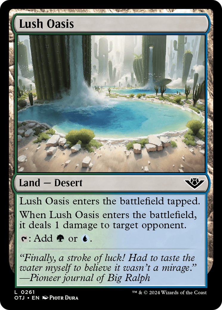 Lush Oasis (261) [Outlaws of Thunder Junction] - Deck Out Gaming