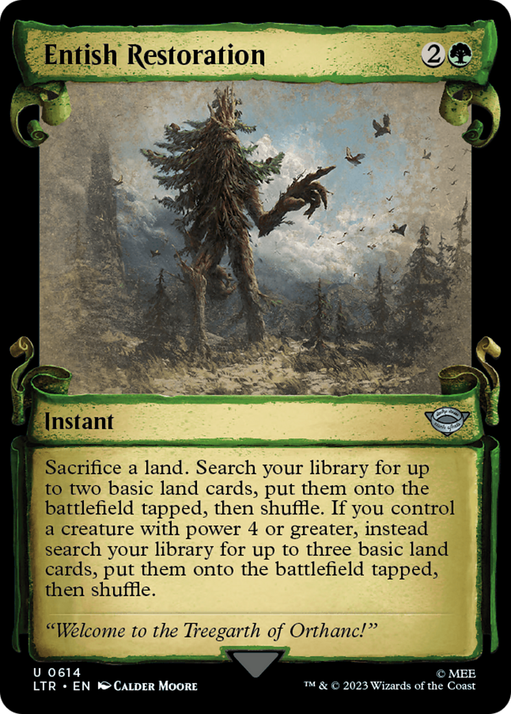 Entish Restoration (Showcase Scrolls) (614) [The Lord of the Rings: Tales of Middle-earth] foil - Deck Out Gaming