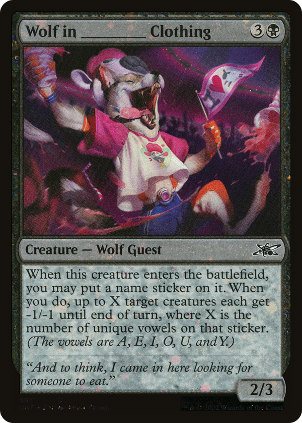 Wolf in _______ Clothing (Galaxy Foil) (381) [Unfinity] foil - Deck Out Gaming