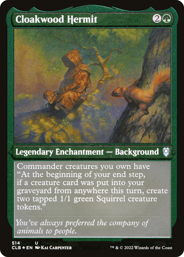 Cloakwood Hermit (514) [Commander Legends: Battle for Baldur's Gate] etched - Deck Out Gaming