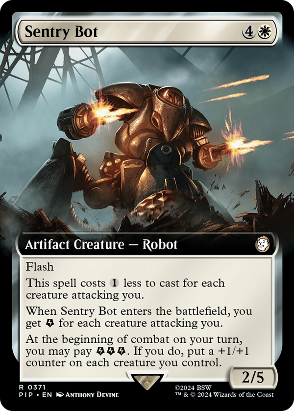 Sentry Bot (Extended Art) (371) [Fallout] foil - Deck Out Gaming