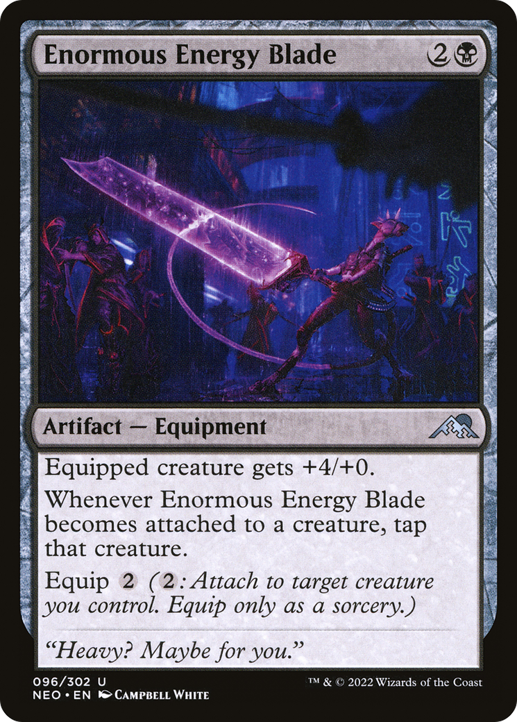 Enormous Energy Blade (96) [Kamigawa: Neon Dynasty] foil - Deck Out Gaming