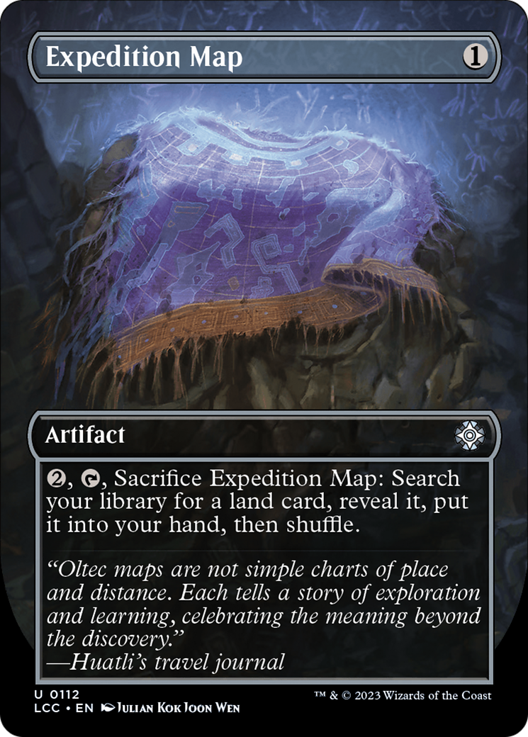 Expedition Map (Borderless) (112) [The Lost Caverns of Ixalan Commander] foil - Deck Out Gaming