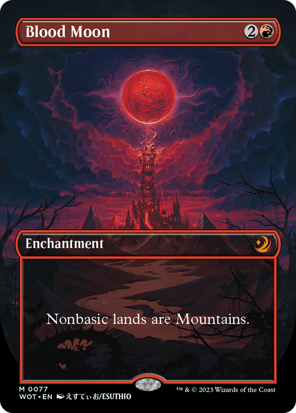 Blood Moon (Anime Borderless) (77) [Wilds of Eldraine: Enchanting Tales] foil - Deck Out Gaming