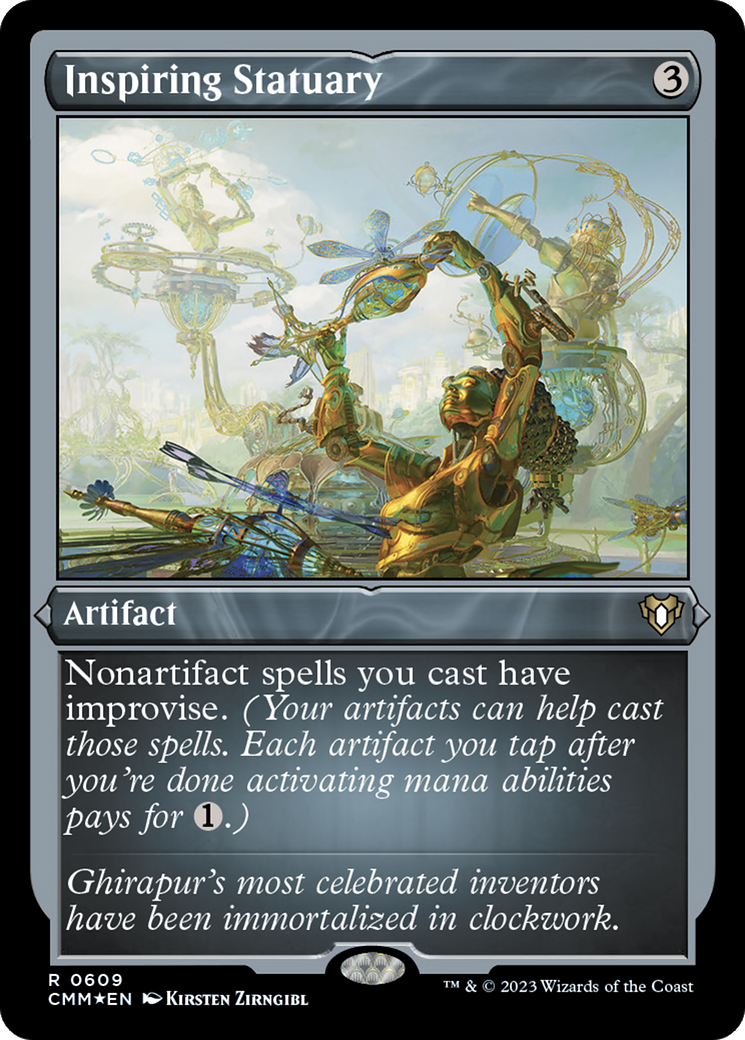 Inspiring Statuary (609) [Commander Masters] etched - Deck Out Gaming