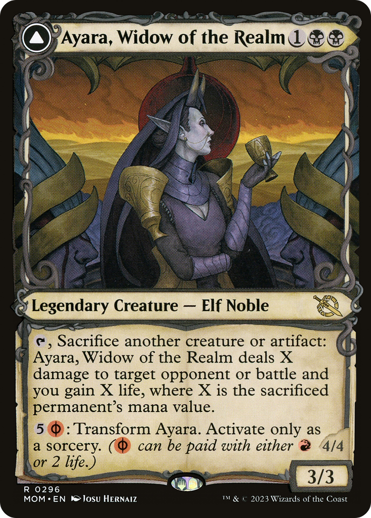 Ayara, Widow of the Realm (Showcase) (296) [March of the Machine] foil - Deck Out Gaming