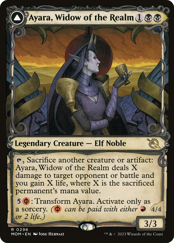 Ayara, Widow of the Realm (Showcase) (296) [March of the Machine] - Deck Out Gaming