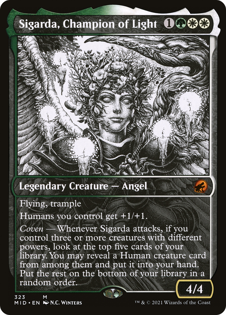 Sigarda, Champion of Light (Showcase) (323) [Innistrad: Midnight Hunt] foil - Deck Out Gaming
