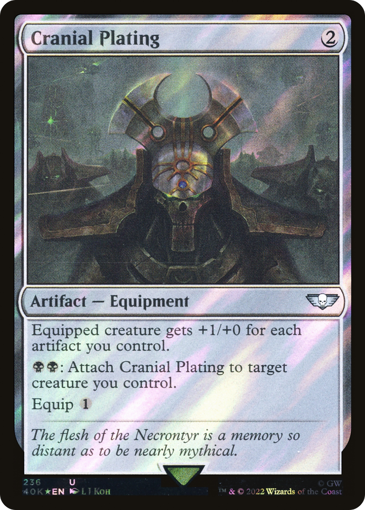Cranial Plating (Surge Foil) (236) [Warhammer 40,000 Commander] foil - Deck Out Gaming