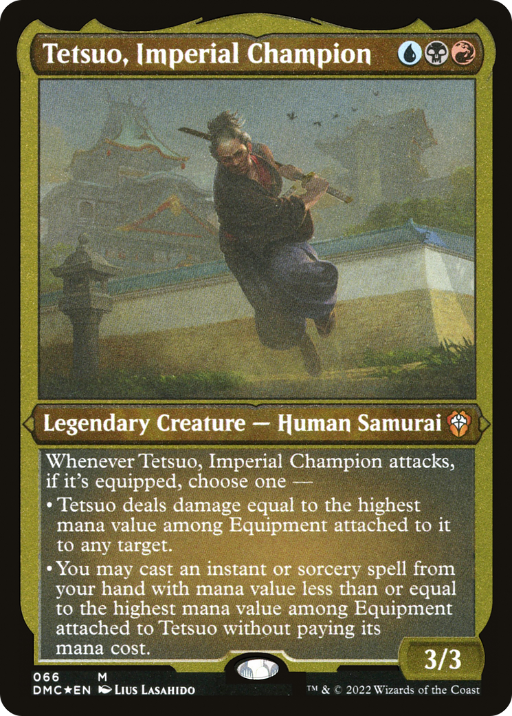 Tetsuo, Imperial Champion (66) [Dominaria United Commander] etched - Deck Out Gaming
