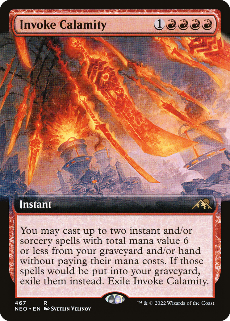 Invoke Calamity (Extended Art) (467) [Kamigawa: Neon Dynasty] - Deck Out Gaming