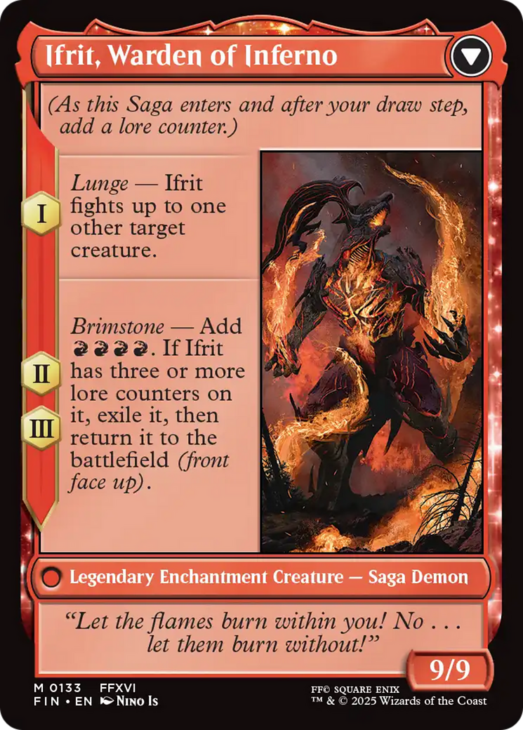 Clive, Ifrit's Dominant // Ifrit, Warden of Inferno (133) [FINAL FANTASY] - Deck Out Gaming