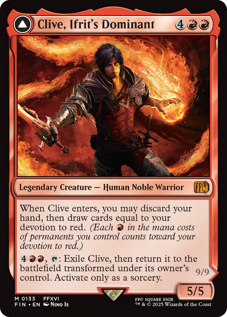 Clive, Ifrit's Dominant // Ifrit, Warden of Inferno (133) [FINAL FANTASY] - Deck Out Gaming