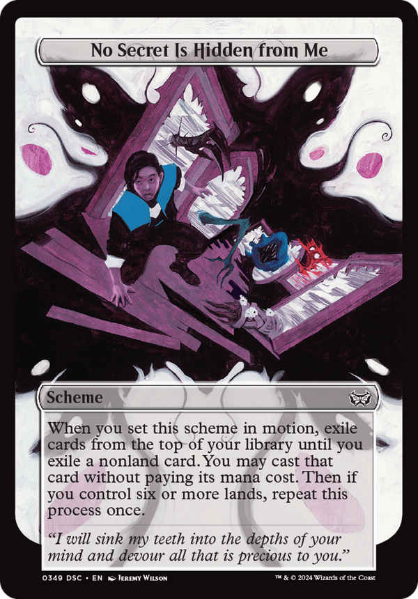 No Secret Is Hidden from Me (Full Art) (349) [Duskmourn: House of Horror Commander] - Deck Out Gaming