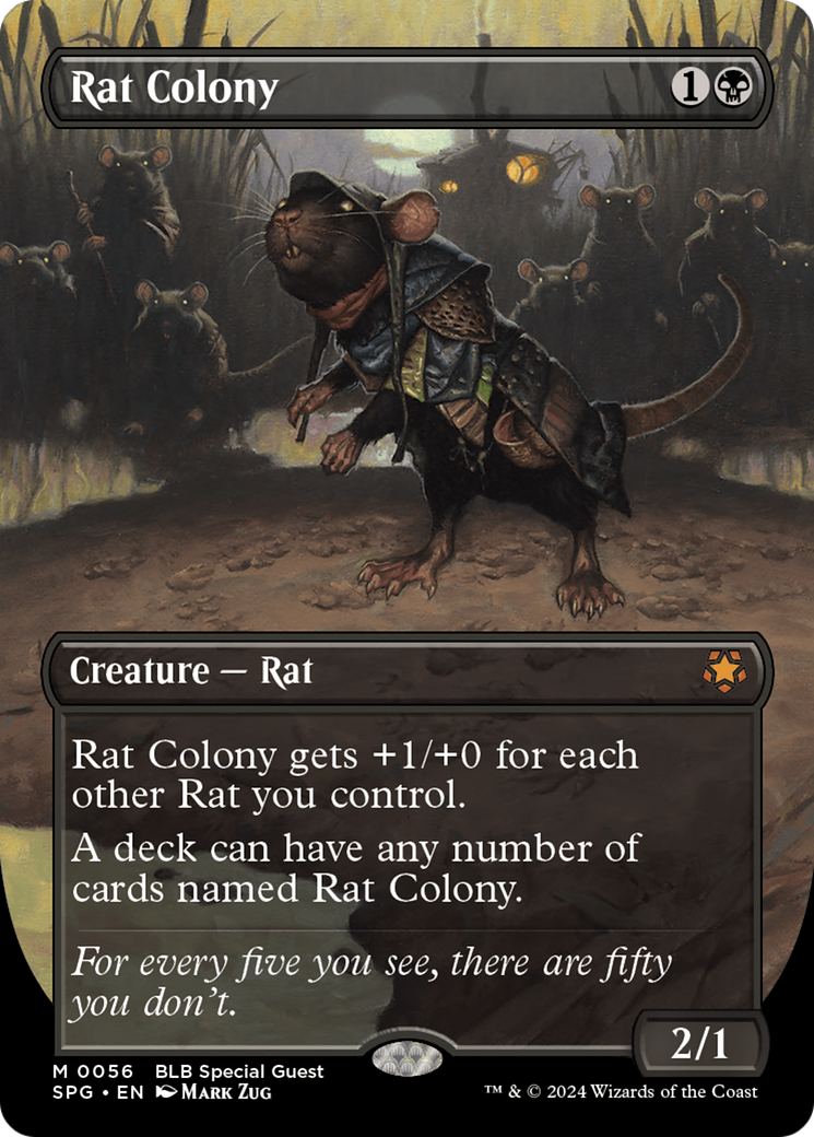 Rat Colony (Borderless) (56) [Special Guests] foil - Deck Out Gaming