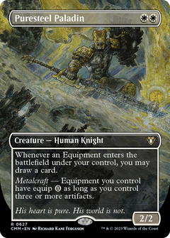 Puresteel Paladin (Borderless) (627) [Commander Masters] foil - Deck Out Gaming