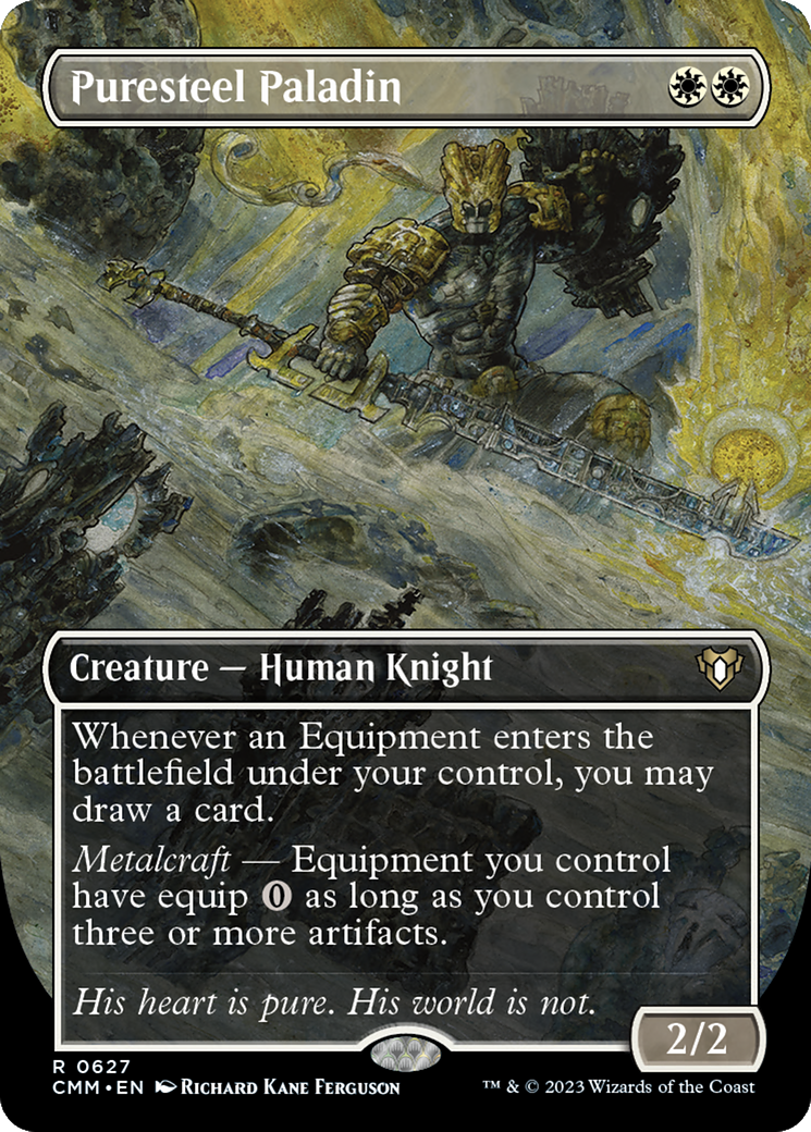 Puresteel Paladin (Borderless) (627) [Commander Masters] foil - Deck Out Gaming