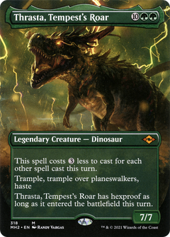 Thrasta, Tempest's Roar (Borderless) (318) [Modern Horizons 2] foil - Deck Out Gaming