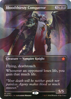 Bloodthirsty Conqueror (Borderless) (Mana Foil) (383) [Foundations] foil - Deck Out Gaming