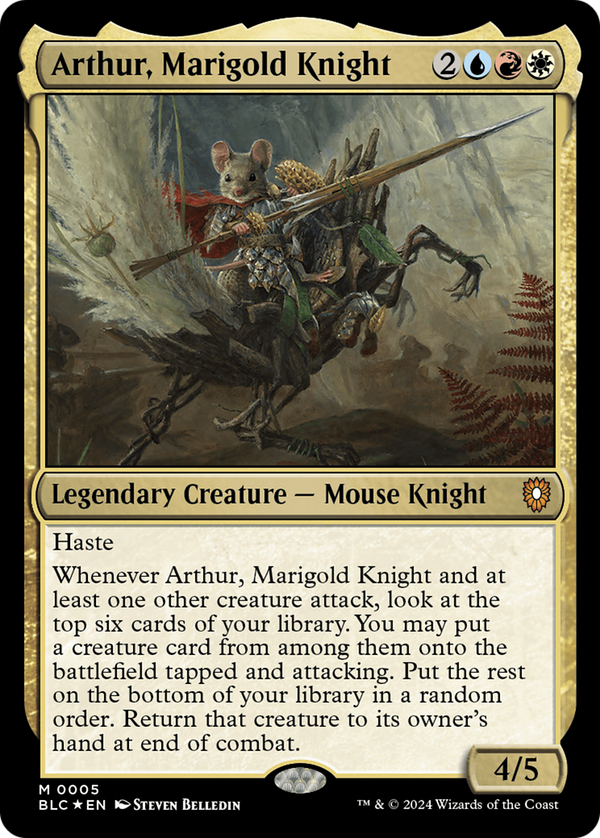 Arthur, Marigold Knight (5) [Bloomburrow Commander] foil - Deck Out Gaming