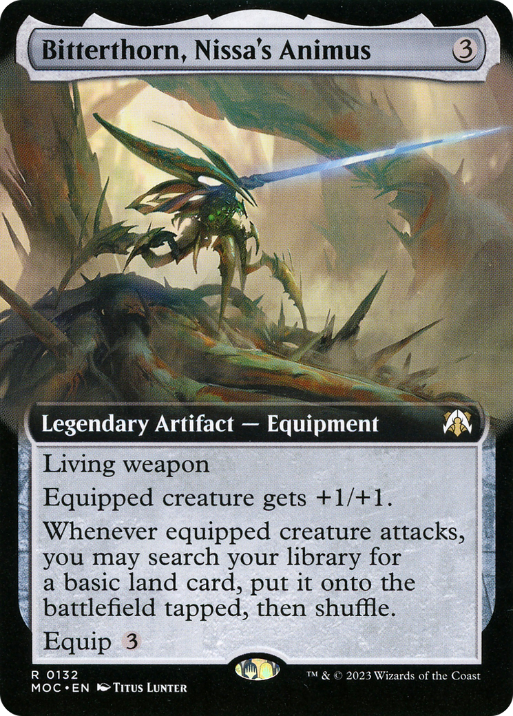 Bitterthorn, Nissa's Animus (Extended Art) (132) [March of the Machine Commander] foil - Deck Out Gaming