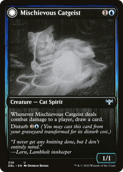 Mischievous Catgeist (336) [Innistrad: Double Feature] - Deck Out Gaming