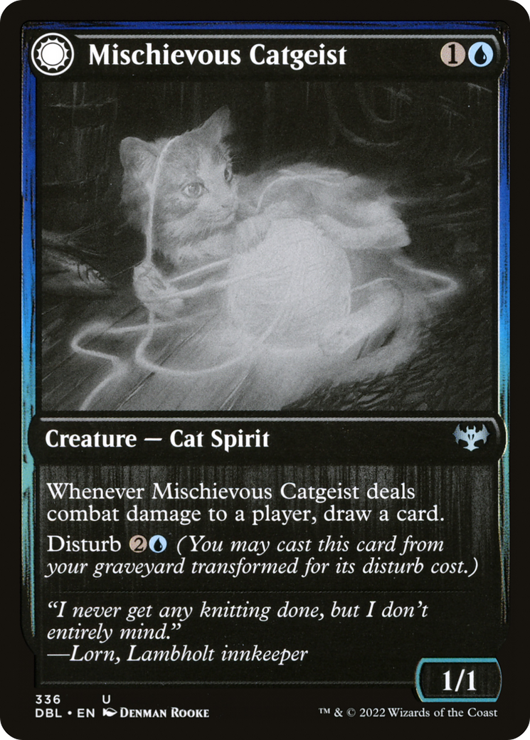 Mischievous Catgeist (336) [Innistrad: Double Feature] - Deck Out Gaming