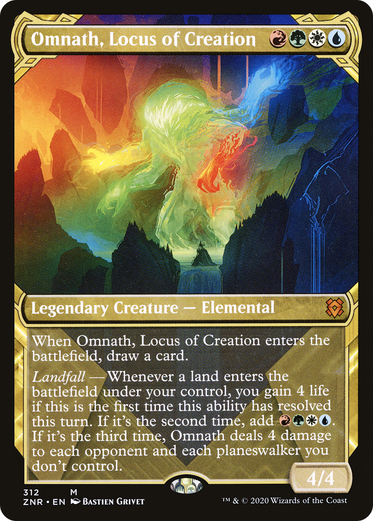 Omnath, Locus of Creation (Showcase) (312) [Zendikar Rising] foil - Deck Out Gaming