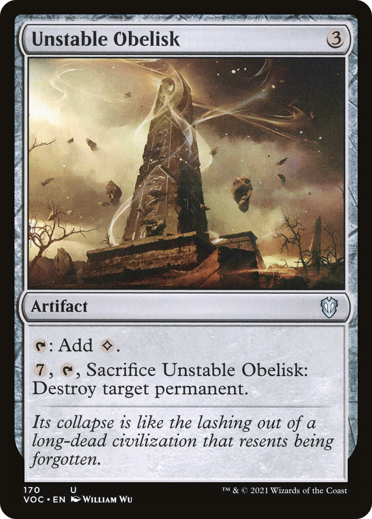 Unstable Obelisk (170) [Commander: Innistrad: Crimson Vow] - Deck Out Gaming
