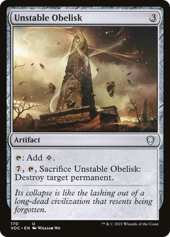 Unstable Obelisk (170) [Commander: Innistrad: Crimson Vow] - Deck Out Gaming