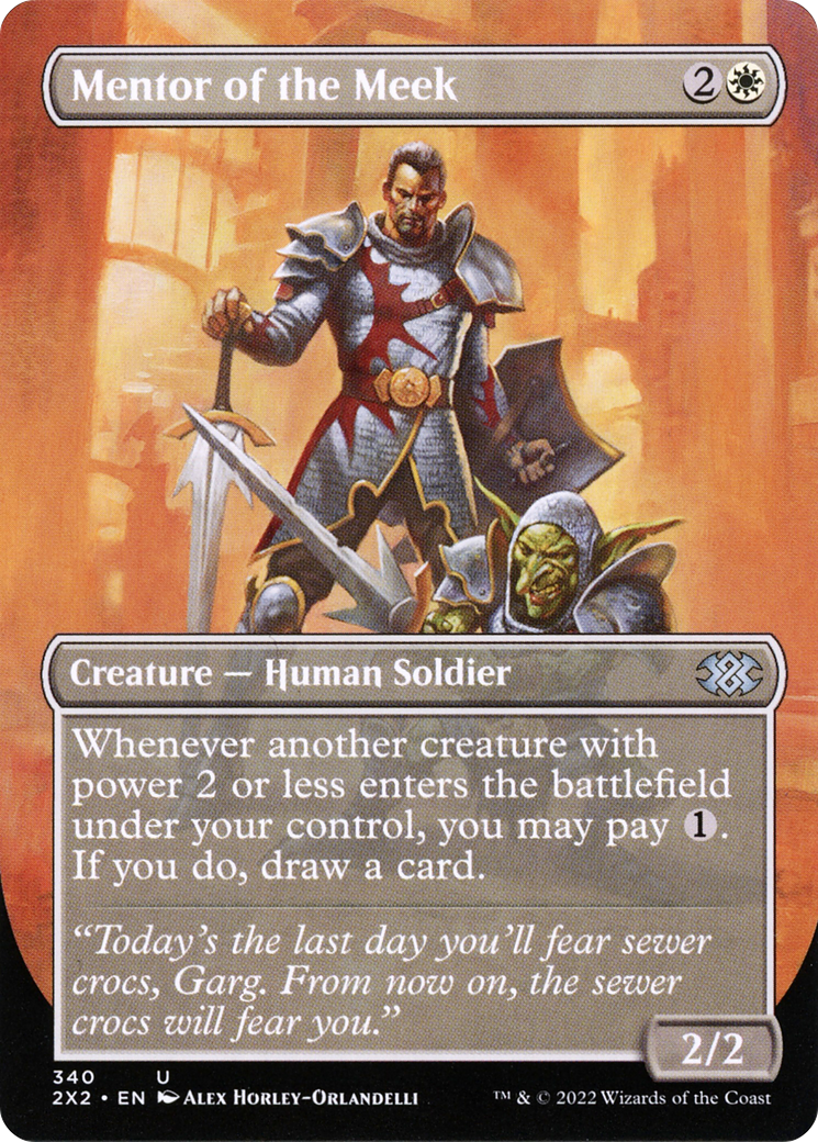 Mentor of the Meek (Borderless) (340) [Double Masters 2022] foil - Deck Out Gaming