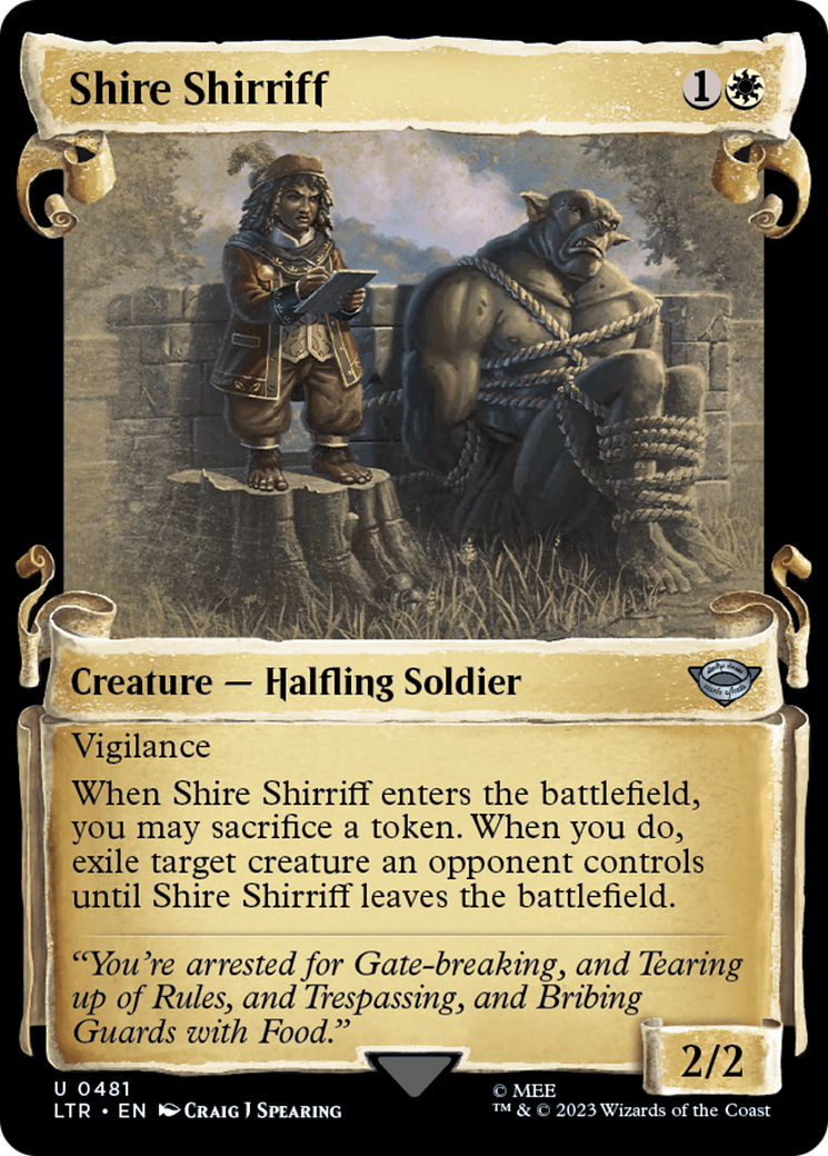 Shire Shirriff (Showcase Scrolls) (481) [The Lord of the Rings: Tales of Middle-earth] foil - Deck Out Gaming