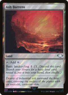 Ash Barrens (Surge Foil) (265) [Warhammer 40,000 Commander] foil - Deck Out Gaming