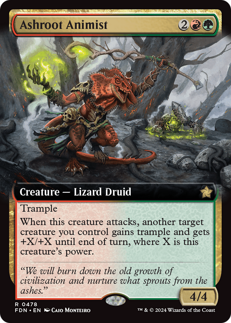Ashroot Animist (Extended Art) (478) [Foundations] - Deck Out Gaming