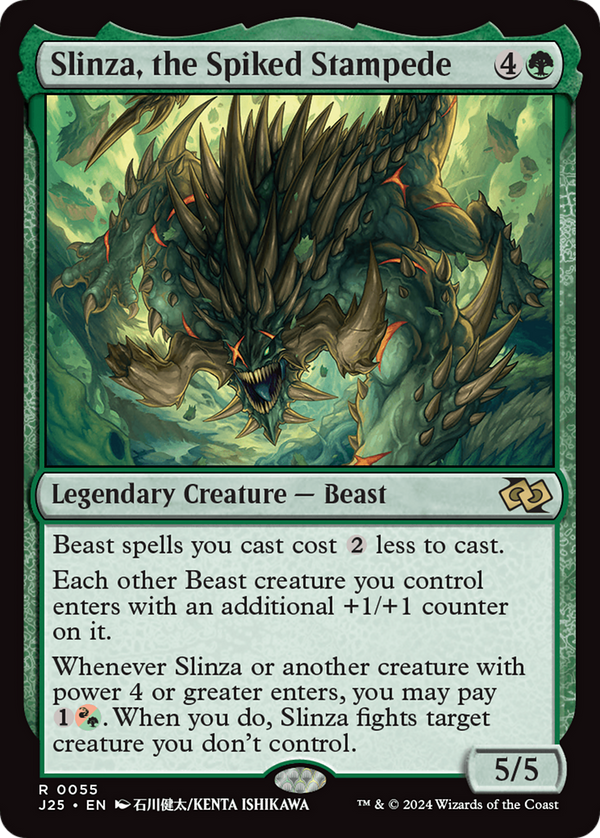 Slinza, the Spiked Stampede (Anime) (55) [Foundations Jumpstart] - Deck Out Gaming