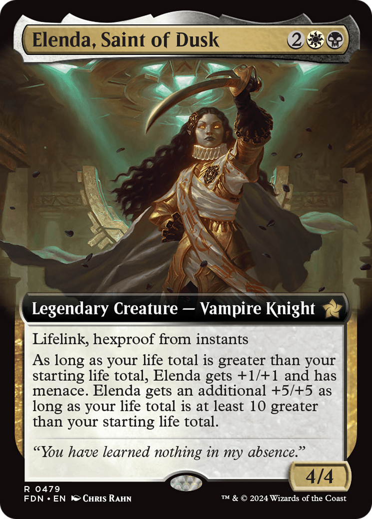 Elenda, Saint of Dusk (Extended Art) (479) [Foundations] - Deck Out Gaming