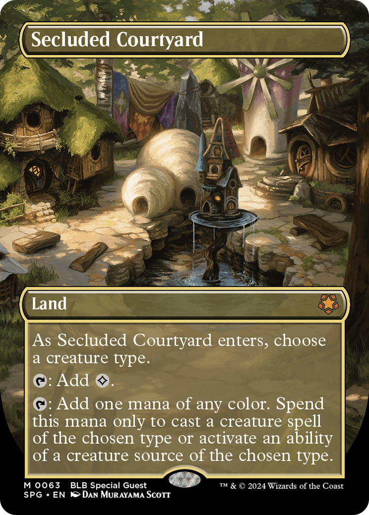 Secluded Courtyard (Borderless) (63) [Special Guests] foil - Deck Out Gaming